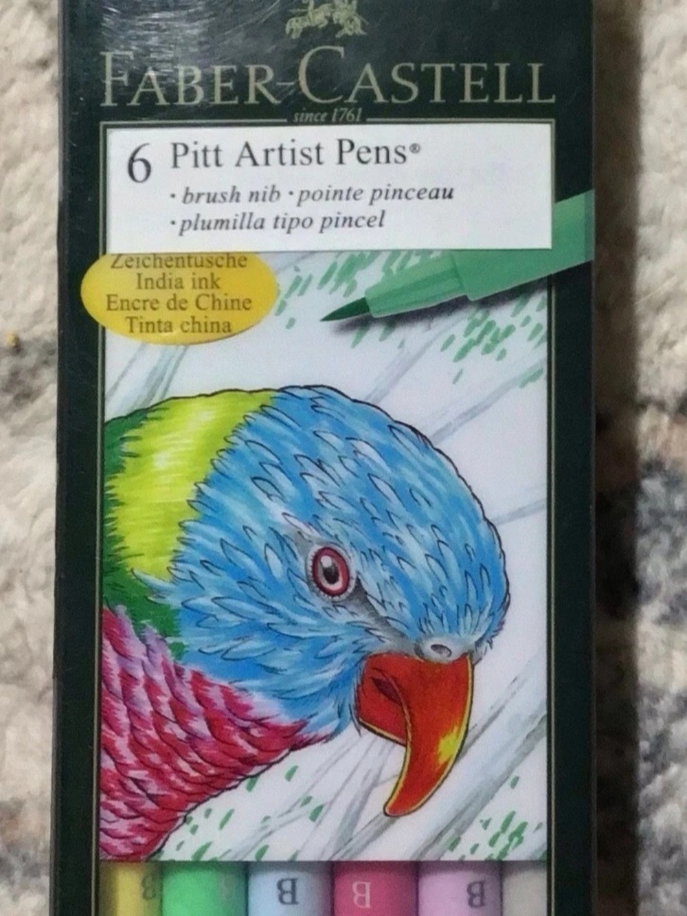 Faber-Castell Pitt Artist Pens Brush Nib Wallet of 6